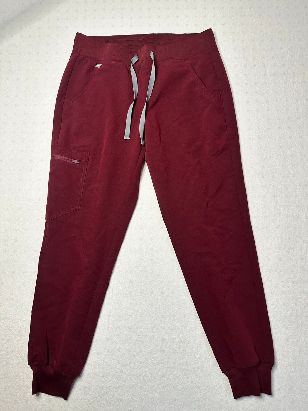 Figs Livingston Jogger Scrub Pants Burgundy Red Size S